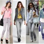 Актуальні 15 образів із сірими джинсами