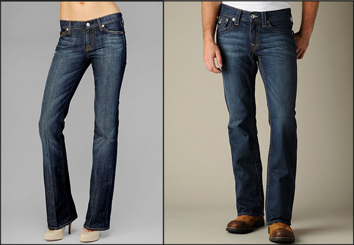 Женские джинсы как мужские