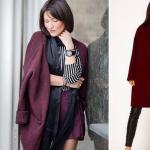 Защо да носите палто в бордо - 30 снимки на стилни визии за палто в бордо